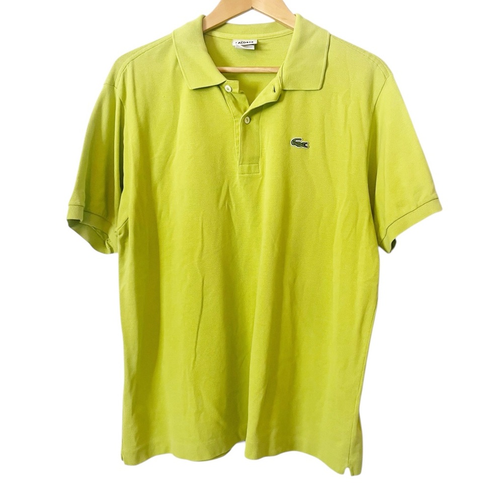 Lacoste Men's Lime Green 100% Cotton Polo Shirt Size 6‎ Large XL